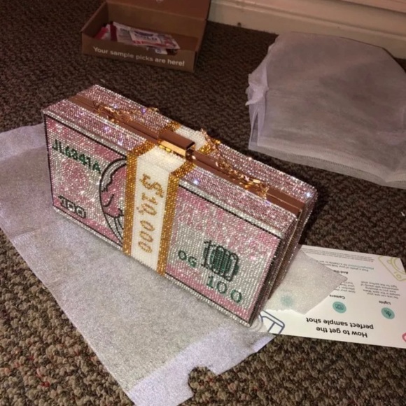 Bling Diamond Rhinestone Crossbody Clutch - Picture 3 of 12